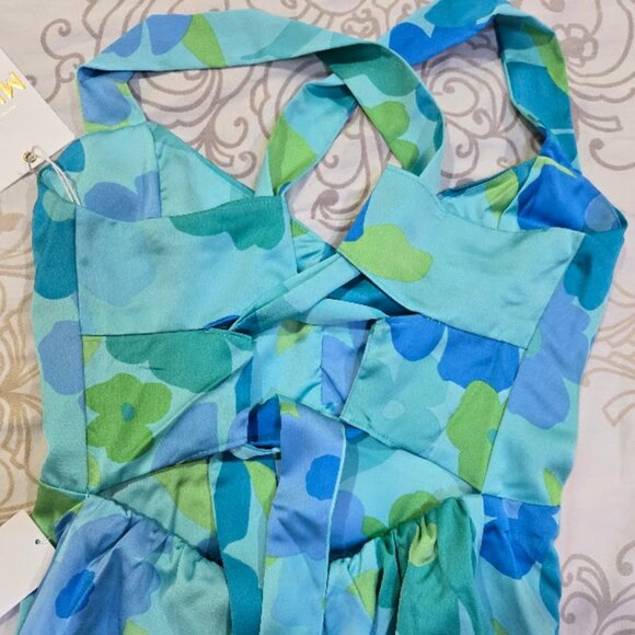 NWT Show Me Your Mumu Mina Midi Dress in Blue Piccadilly Floral Size S - Picture 7 of 11